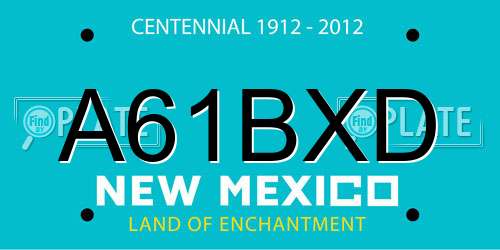 A61BXD New Mexico License Plate