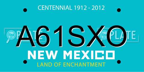 A61SXO New Mexico License Plate