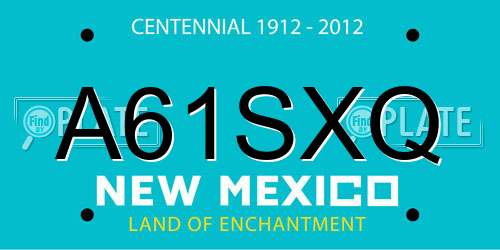 A61SXQ New Mexico License Plate