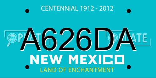 A626DA New Mexico License Plate