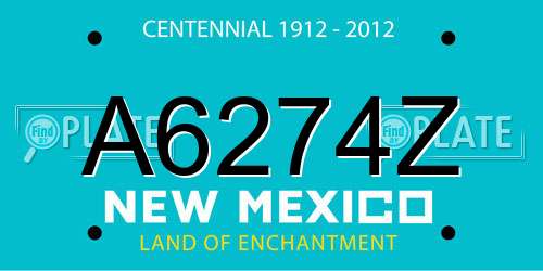 A6274Z New Mexico License Plate