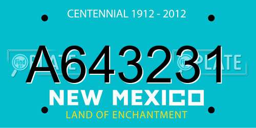 A643231 New Mexico License Plate