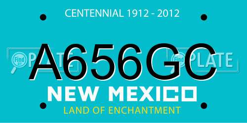 A656GC New Mexico License Plate