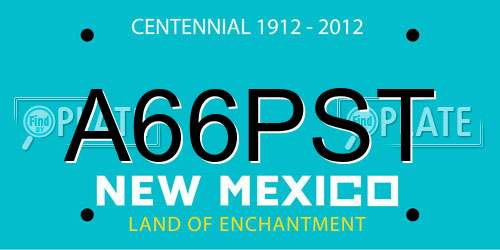 A66PST New Mexico License Plate