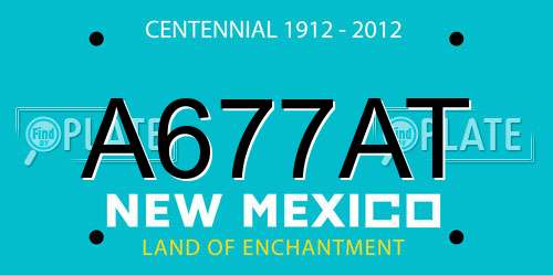 A677AT New Mexico License Plate