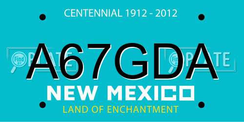 A67GDA New Mexico License Plate