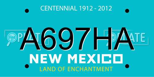 A697HA New Mexico License Plate