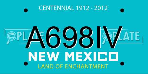 A698IV New Mexico License Plate
