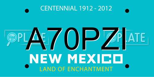 A70PZI New Mexico License Plate