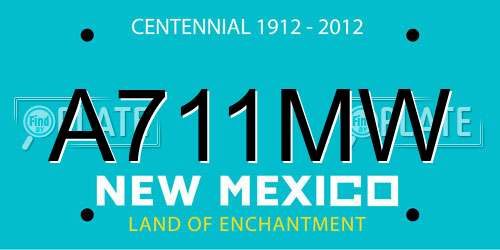 A711MW New Mexico License Plate