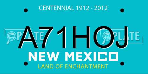 A71HOJ New Mexico License Plate