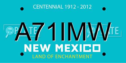 A71IMW New Mexico License Plate