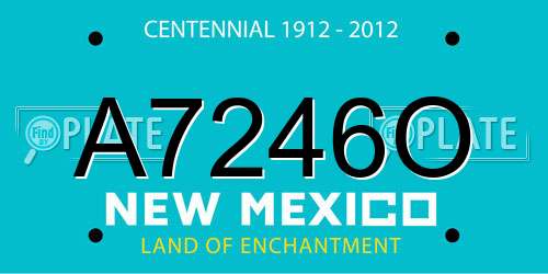 A7246O New Mexico License Plate