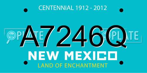 A7246Q New Mexico License Plate