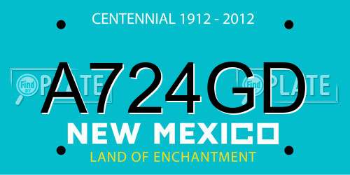 A724GD New Mexico License Plate