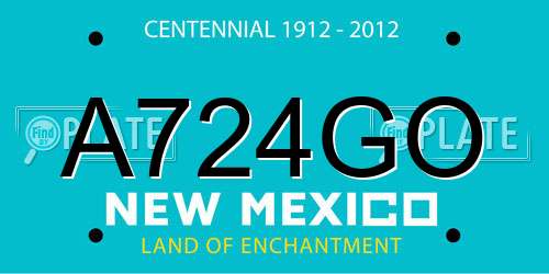 A724GO New Mexico License Plate