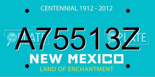 A75513Z New Mexico License Plate