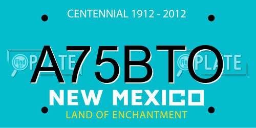 A75BTO New Mexico License Plate