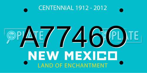 A7746O New Mexico License Plate