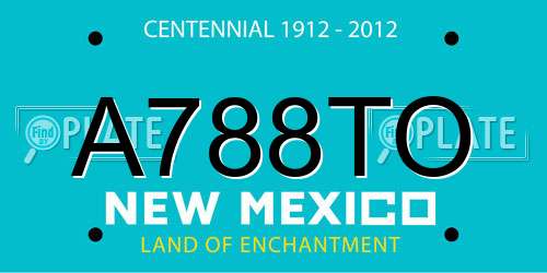 A788TO New Mexico License Plate