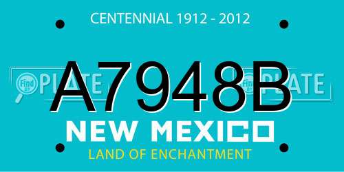 A7948B New Mexico License Plate