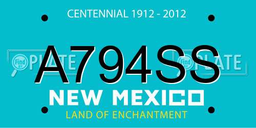 A794SS New Mexico License Plate