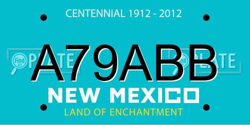A79ABB New Mexico License Plate