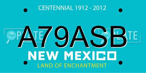 A79ASB New Mexico License Plate