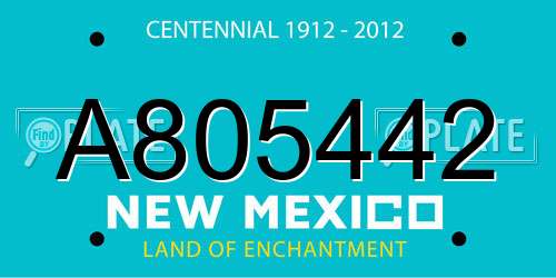 A805442 New Mexico License Plate