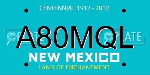 A80MQL New Mexico License Plate