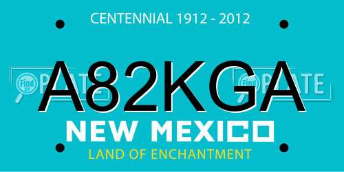 A82KGA New Mexico License Plate