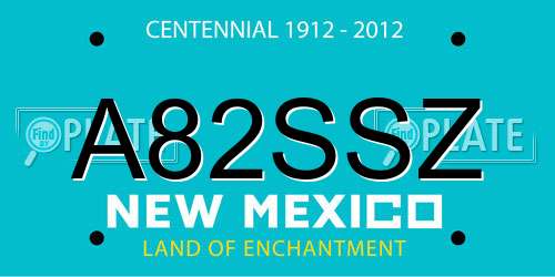 A82SSZ New Mexico License Plate