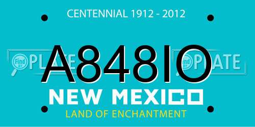 A848IO New Mexico License Plate