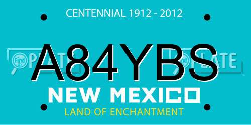A84YBS New Mexico License Plate