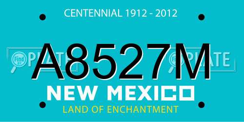 A8527M New Mexico License Plate