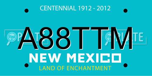 A88TTM New Mexico License Plate