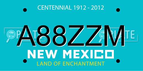 A88ZZM New Mexico License Plate