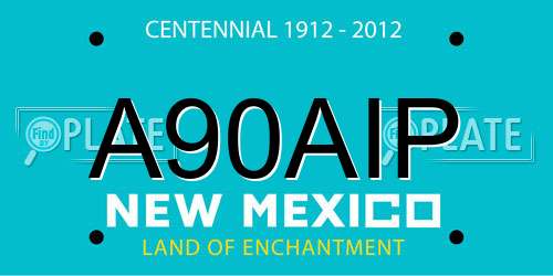 A90AIP New Mexico License Plate