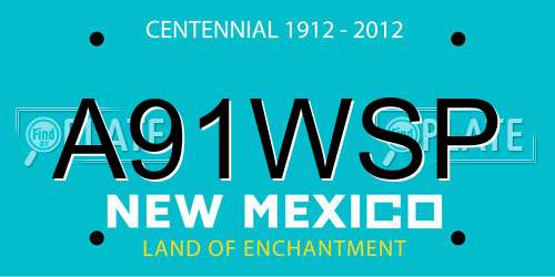 A91WSP New Mexico License Plate