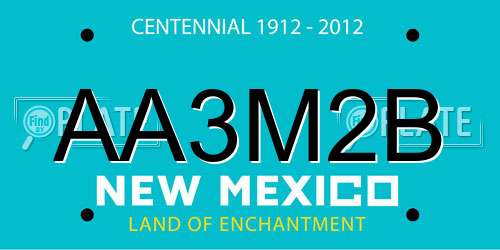 AA3M2B New Mexico License Plate