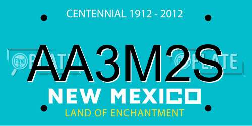 AA3M2S New Mexico License Plate