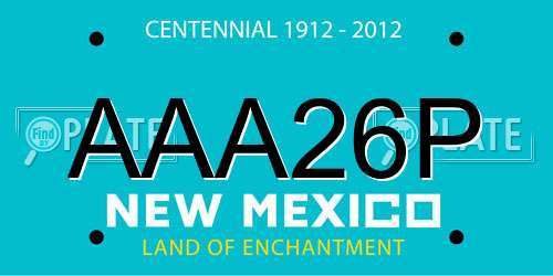 AAA26P New Mexico License Plate