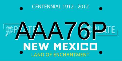 AAA76P New Mexico License Plate