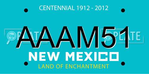 AAAM51 New Mexico License Plate