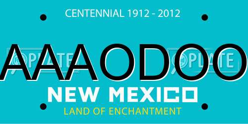 AAAODOO New Mexico License Plate