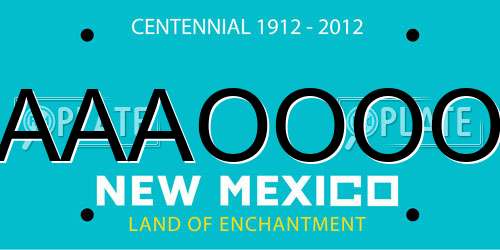 AAAOOOO New Mexico License Plate