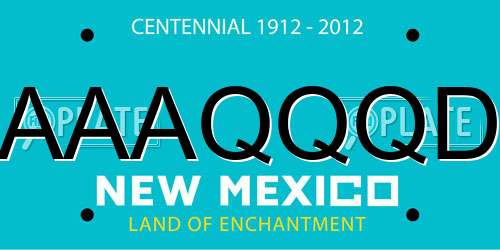 AAAQQQD New Mexico License Plate