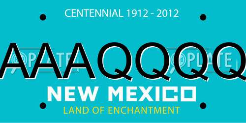 AAAQQQQ New Mexico License Plate