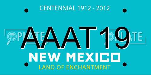 AAAT19 New Mexico License Plate