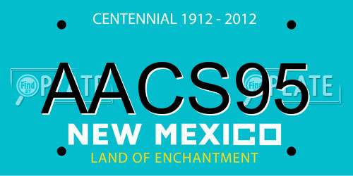 AACS95 New Mexico License Plate
